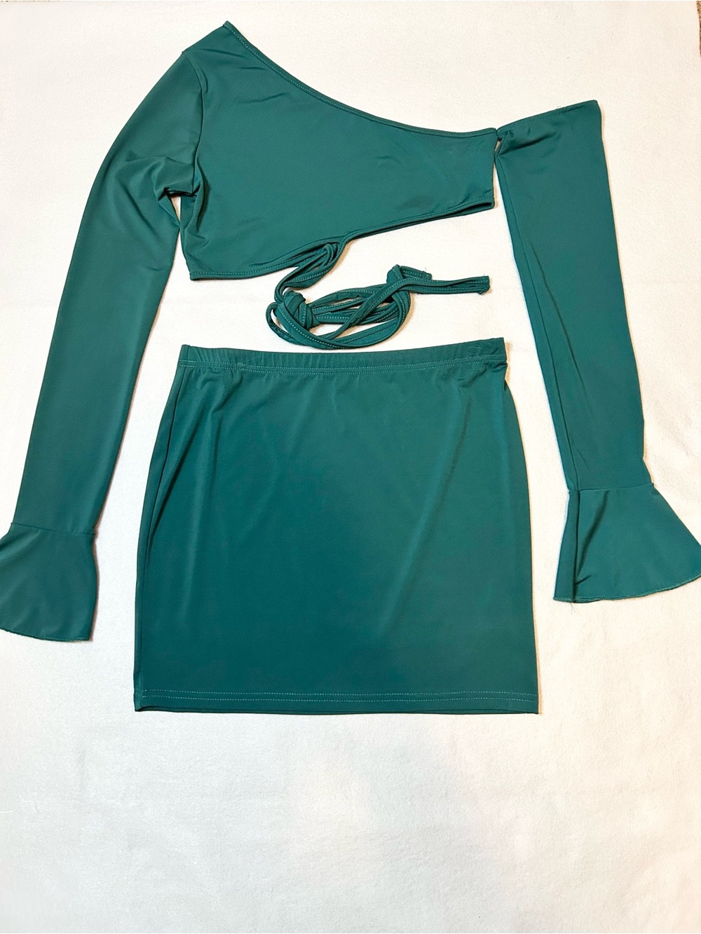 SHEIN One-Shoulder Mini Skirt Set